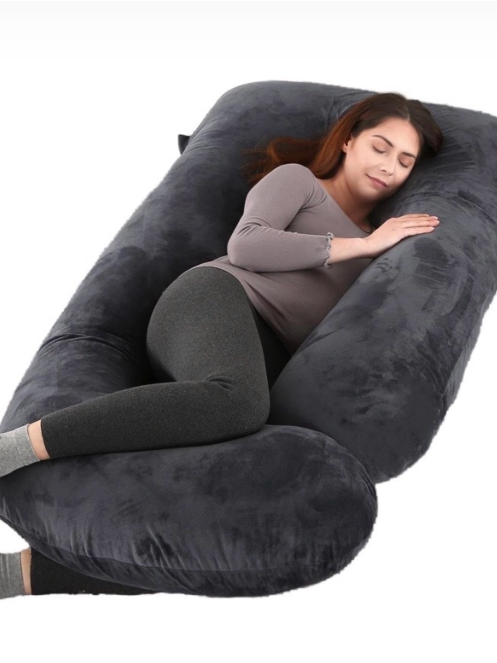 Full Body Support Pregnancy Pillow - Gray